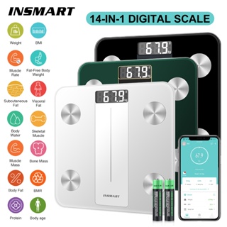 INSMART 14in1 BMI เครื่องชั่งน้ำหนัก ดิตจิตอล Bluetooth เครื่อง ชั่งน้ําหนัก ตาชั่งน้ําหนัก