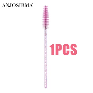 💥ANJOSIRMA 1pcsสีชมพู แปรงปัดขนตา ปัดหัวคิ้ว มาสคาร่า ✨