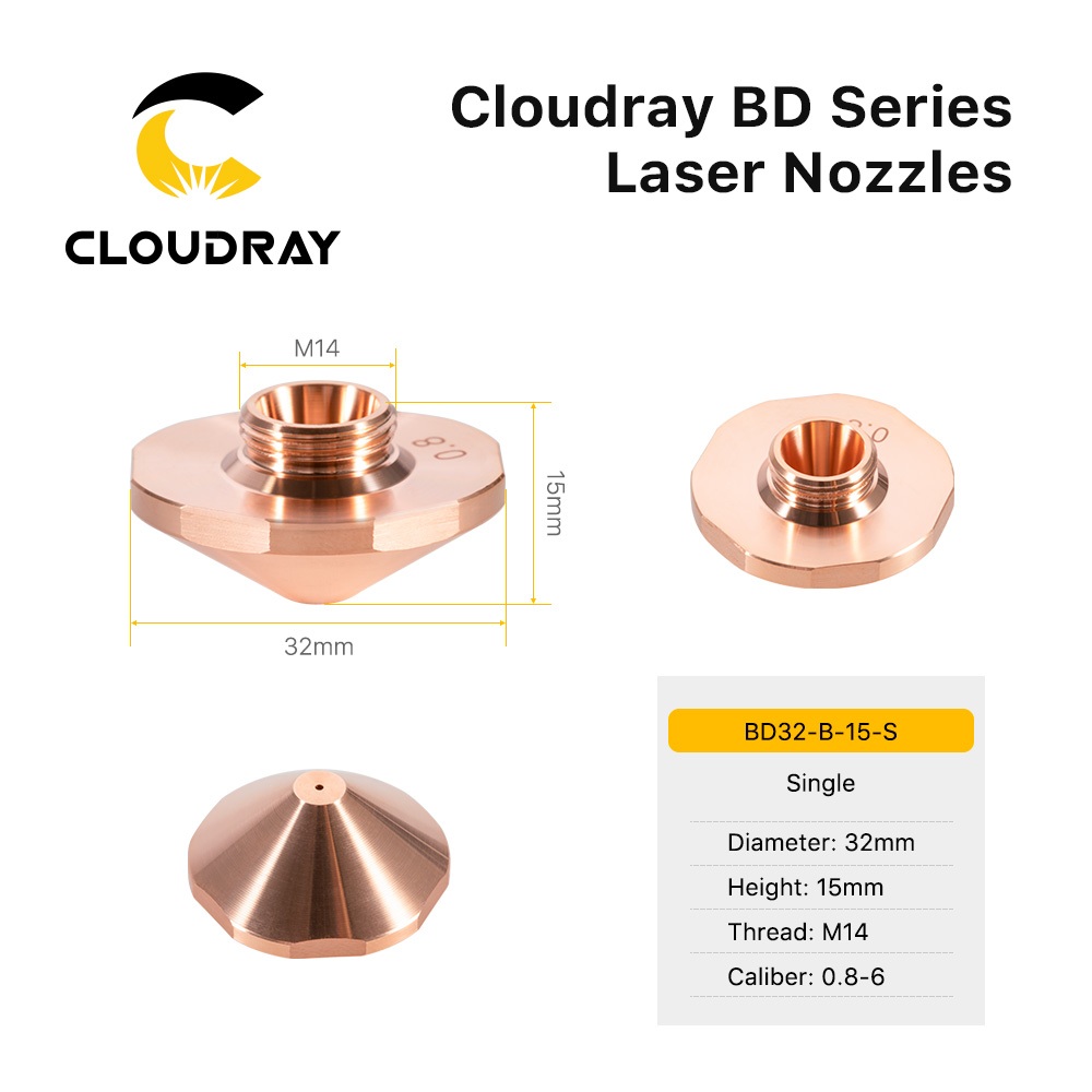 cloudray-laser-nozzles-หัวฉีดเลเซอร์-dia-32mm-caliber-0-8-4-0mm-for-fiber-laser-cutting-head