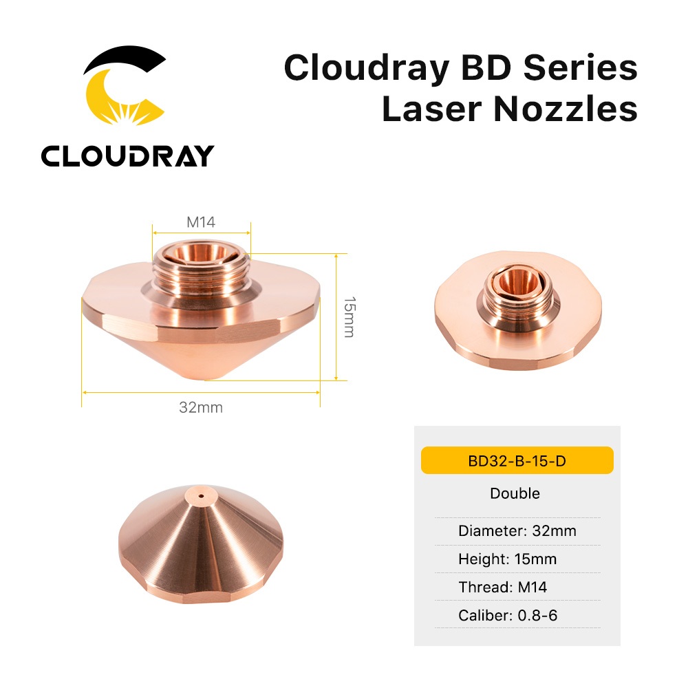 cloudray-laser-nozzles-หัวฉีดเลเซอร์-dia-32mm-caliber-0-8-4-0mm-for-fiber-laser-cutting-head