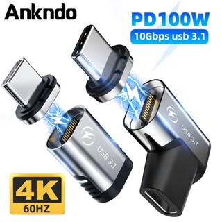 Ankndo อะแดปเตอร์แปลงแม่เหล็ก 24-Pin Type-C 10Gbs USB C 3.1 PD 100W ชาร์จเร็ว USB 4K HD สําหรับ Mac Laptoop Samsung