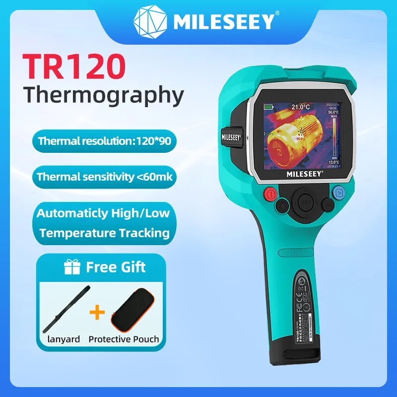 Mileseey TR120 อินฟราเรด (IR) หน้าจอแสดงผล LED 3.5 นิ้ว แบตเตอรี่ 10H ...