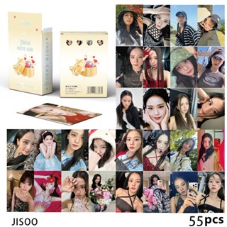 โปสการ์ดอัลบั้มรูปภาพ Black-Pink 2022 Jennie Rose Jisoo Lisa Lomo สีดํา สีชมพู จํานวน 55 ชิ้น ต่อกล่อง