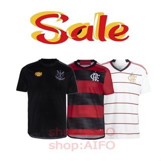 เสื้อกีฬาแขนสั้น ลายทีมชาติฟุตบอล Flamengo 23 24 ชุดเหย้า คุณภาพสูง สําหรับผู้ชาย