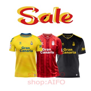 เสื้อกีฬาแขนสั้น ลายทีมชาติฟุตบอล Las Palmas Home Away Jersey 23 24 ชุดเหย้า สําหรับผู้ชาย