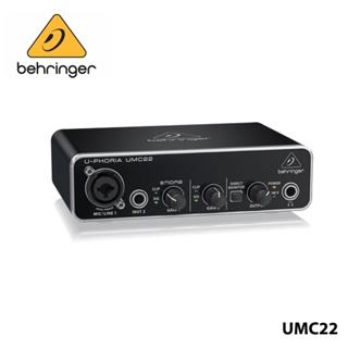 Behringer U-Phoria UMC22 ออดิโอไฟล์ 2x2 อินเตอร์เฟซเสียง USB พร้อมไมโครโฟนพรีแอมป์