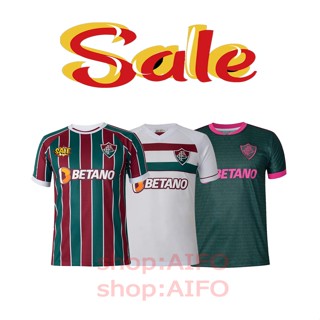 เสื้อกีฬาแขนสั้น ลายทีมชาติฟุตบอล Fluminense Home Away Jersey 23 24 ชุดเหย้า คุณภาพสูง สําหรับผู้ชาย