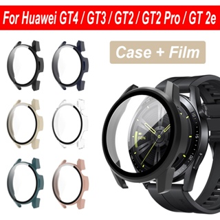 เคสป้องกันหน้าจอ PC พร้อมฟิล์มกันรอย สําหรับ Huawei Watch GT3 GT4 46mm 42mm GT2 Pro GT2e