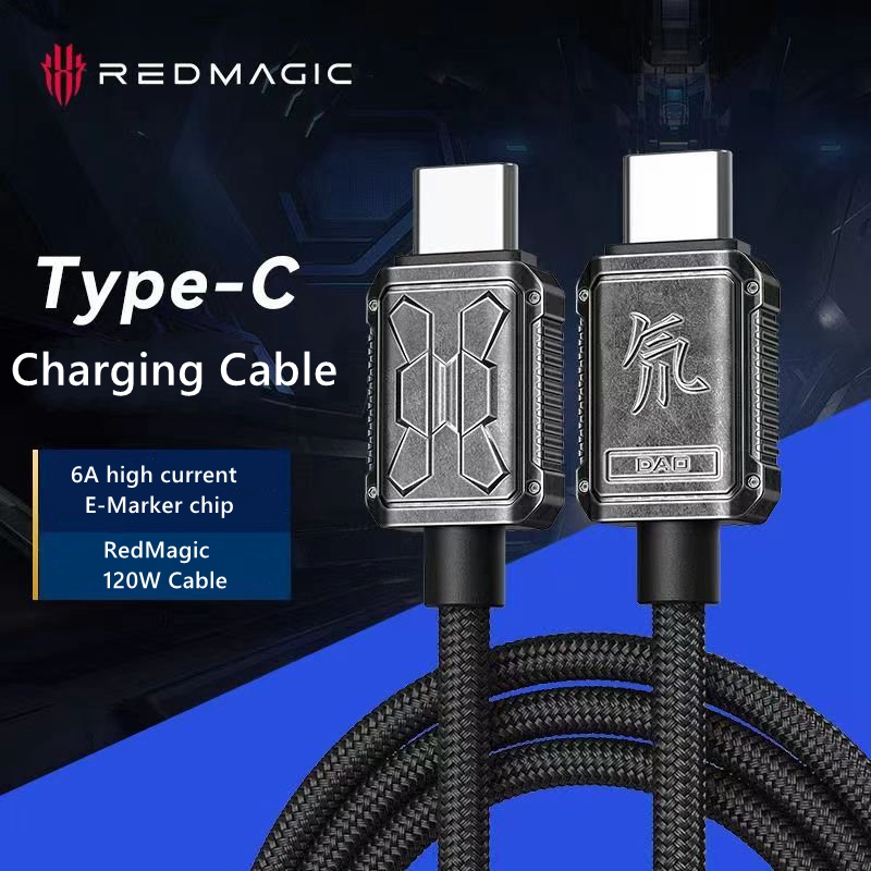 Nubia RedMagic 120W Fast CHARGING Data CABLE 6A High Current Flash ...