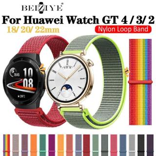 18มม./20มม./22มม.สายคล้องข้อมือไนล่อน สำหรับ For Huawei Watch GT 4 GT 2e 2 3 46 มม.สายรัด GT 3 SE GT2 Pro