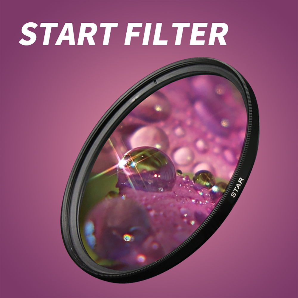 Universal Star Filters เลนส์กล้อง 4/6/8 จุด Star Filter 46/49/52/55/58 ...