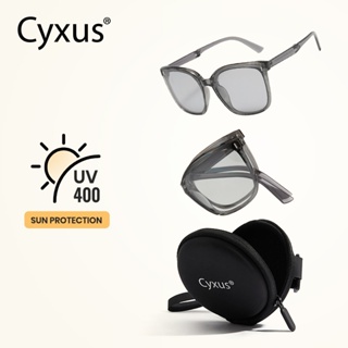 Cyxus แว่นตากันแดด เลนส์โพลาไรซ์ กรอบกลม พับได้ น้ําหนักเบา สําหรับผู้ชาย ผู้หญิง Tr90 1104