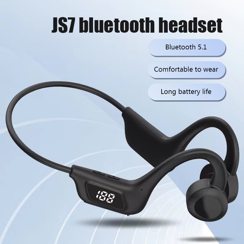 หูฟังบลูทูธ Js7 หูฟังสเตอริโอ Ip56 กันน้ํา พร้อมไมโครโฟน สําหรับการ์ด ...