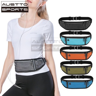 Austto Running Belt Outdoor Running Cycling Waist Pouch Bag Fitness Workout Sport Waist Pack with Earphone Hole Fits Max 6.1 Phone