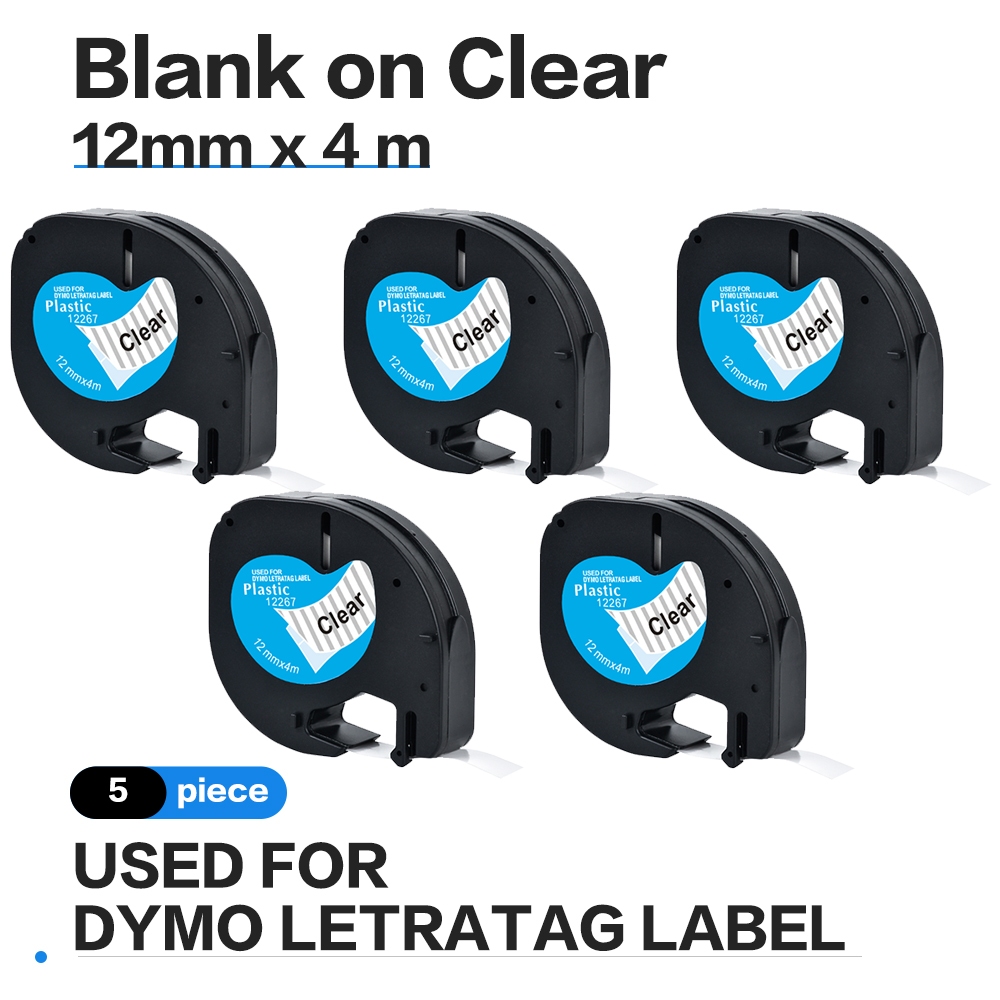 เทปฉลาก LetraTag LT 12267 12 มม. สําหรับเครื่องพิมพ์ Dymo letra tag ...