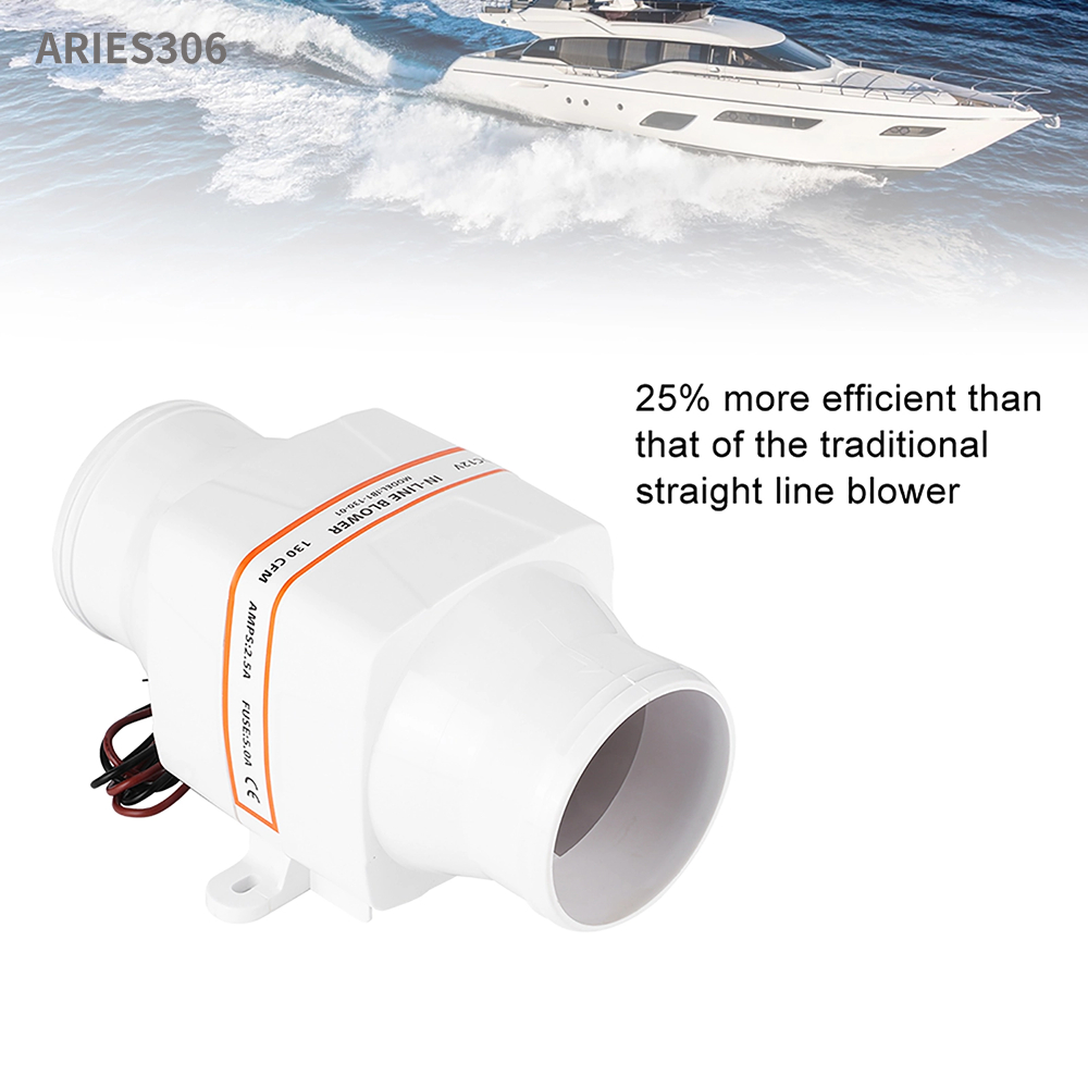 aries306-3inch-inline-marine-bilge-air-blower-ปิดเสียงพัดลมระบายอากาศที่แข็งแกร่งสำหรับเรือยอทช์-rv