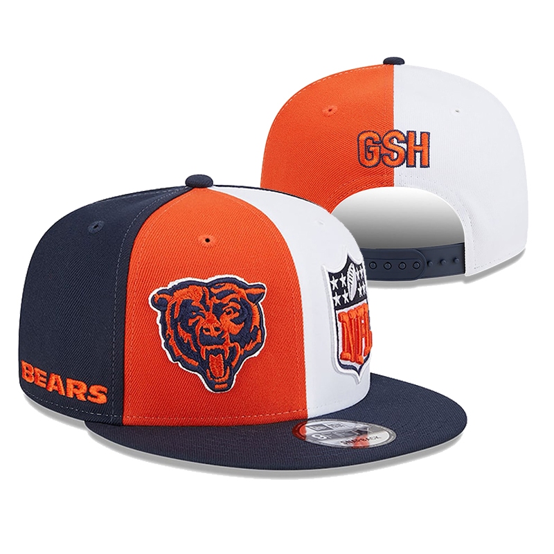 nfl-chicago-bears-หมวกปีกปีกแบนแบบปรับได้หมวกกีฬากลางแจ้ง