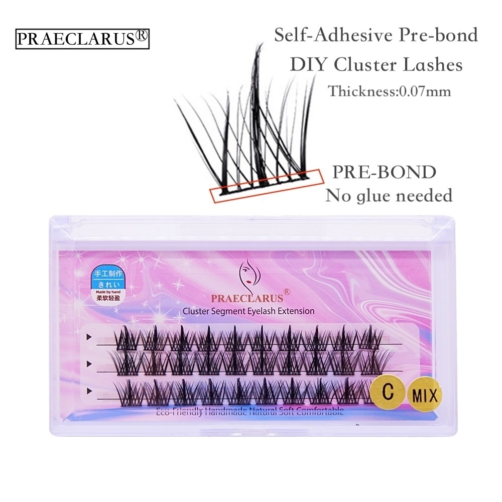 PRAECLARUS พรีบอนด์ เทคโนโลยี ไม่ต้องใช้กาว ชุดขนตา DIY ติดทนนาน กดบนขน ...