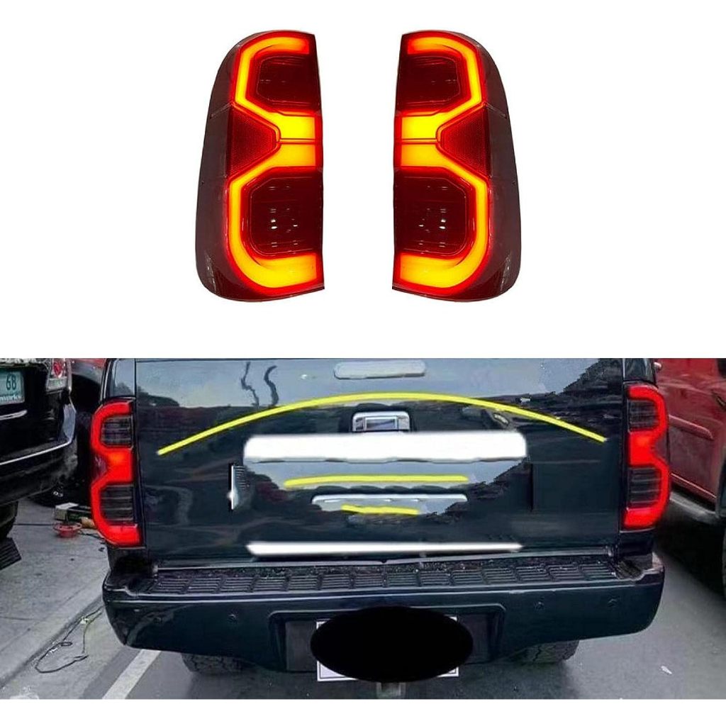 vigoไฟท้าย-vigotaillight-revoไฟท้าย-สีสโมค-for-toyota-hilux-vigo-champ-2005-2014สามารถนำไปใส่รุ่นธรรมดาได้-ไฟซ้าย-ไฟขวา-รวมชุดสายไฟ-และหลอดไฟ