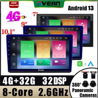 [4G SIM Card]Evean เครื่องเล่นมัลติมีเดียไร้สาย 4G 32G Octa Core Android 7 9 10 นิ้ว 2 din พร้อมระบบกล้องพาโนรามา 360 สําหรับรถยนต์