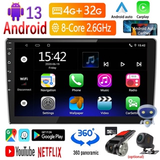 [4G+32G 8 Core Wireless Carplay &amp;Auto]9inch/10inch เครื่องเสียงรถยนต์ 2 โทน Android วิทยุติดรถยนต์ เครื่องเล่นมัลติมีเดียรองรับ 360 กล้องระบบยานพาหนะคำสั่งเสียง Wifi GPS