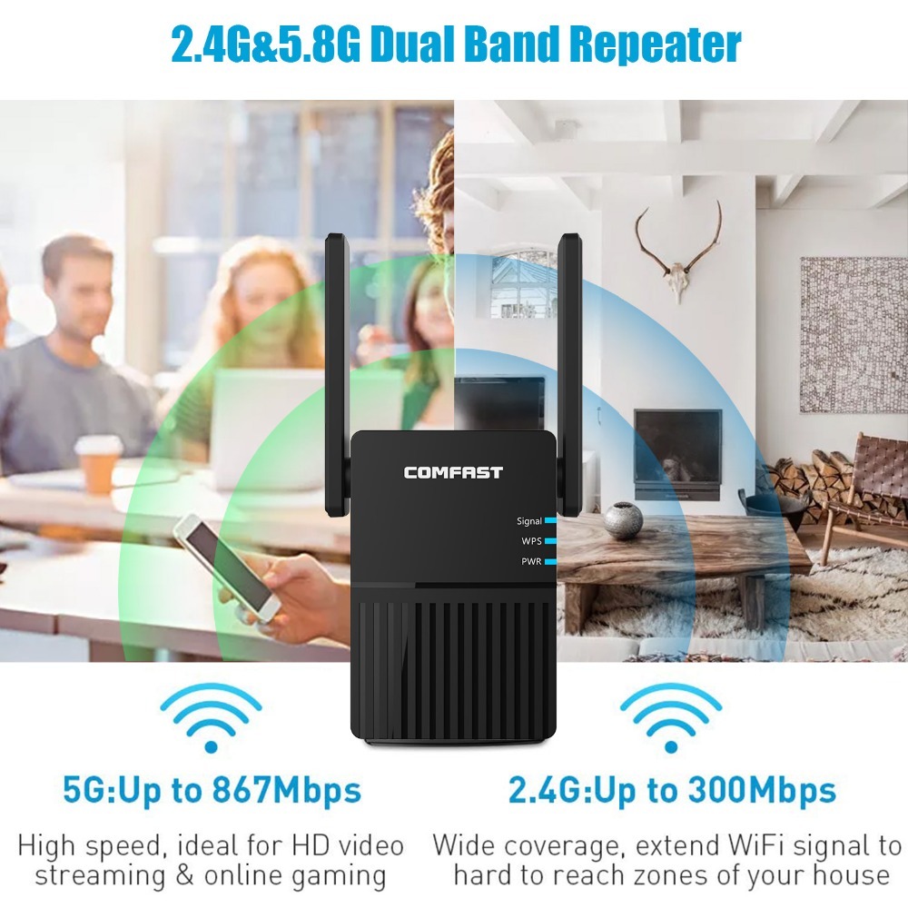 เครื่องทวนสัญญาณ-wifi-ไร้สาย-ระยะไกล-1200mbps-dual-band-2-4-5ghz-พลังงานสูง