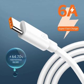 Xiaomi สายชาร์จ USB-C 6A Type-C ความเร็วสูง สําหรับสมาร์ทโฟน Mi 12 11 10 10T 9 8 Pro Redmi Note 10 K40 K30