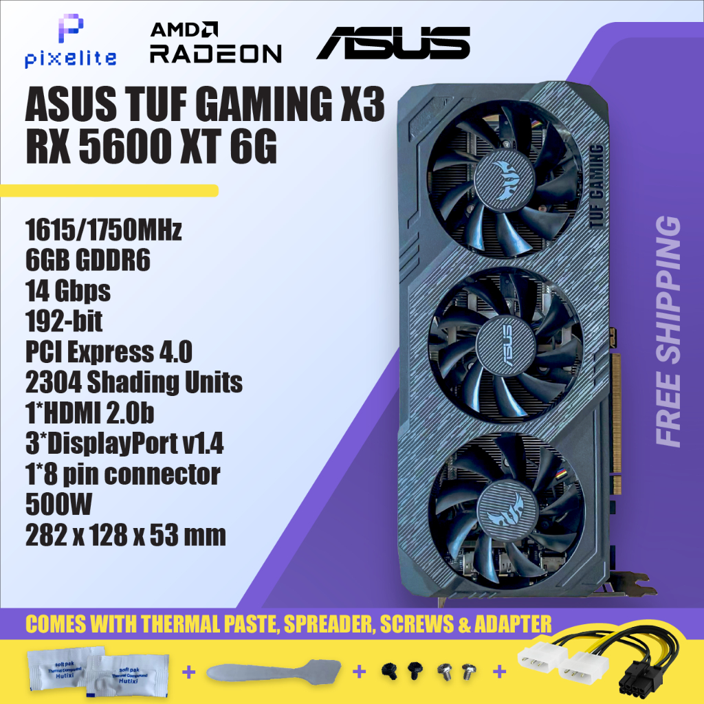ใช้ Sapphire RX 5500 XT 5600 5700 6600 8G 8GB GDDDR6 AMD กราฟิกการ์ด ...