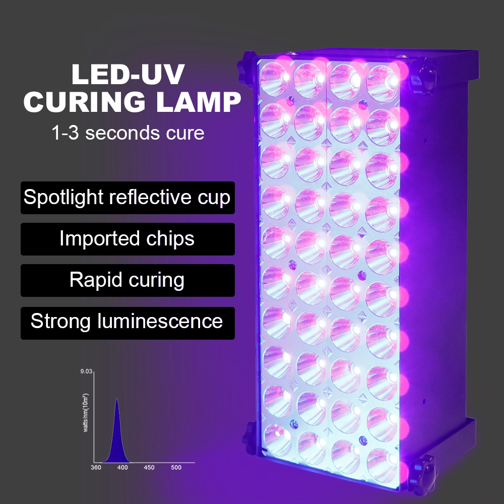 100W Curing Light 395NM Ultra Violet LED UV Resin Curing Light black