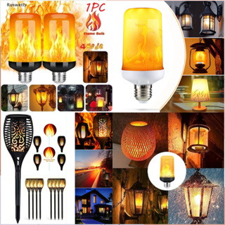 Roswetty 1Pc LED Flame Effect Light Bulb E27 Simulated Nature Flicker Lamp Decor PH