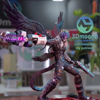 โมเดลฟิกเกอร์ Digimon Fallen Hell Beast gk White 1/10 17 ซม. สําหรับเก็บสะสม 3d