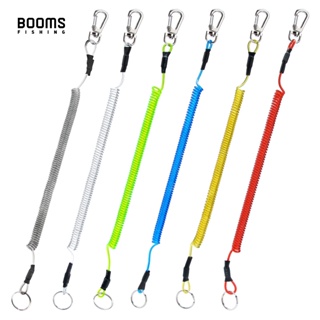 Booms FISHING T04 เชือกสปริง ลวดเหล็ก รวมคาราบิเนอร์ 6 สี เชือกสปริง พับเก็บได้ เชือกนิรภัย ป้องกันการสูญหายของเครื่องมือ