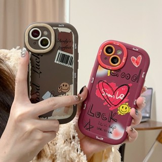 【ใหม่】เคสโทรศัพท์มือถือ Tpu ลายกราฟฟิตี้หน้ายิ้ม สําหรับ iPhone 11 12 13 14 15 Series