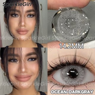 ส่งไวจากไทย🧿 SparkleGirl คอนแทคเลนส์ บิ๊กอาย OCEAN DARKGRAY(2 ชิ้น/คู่) 14.2mm คอนแทคเลนส์ รายปี