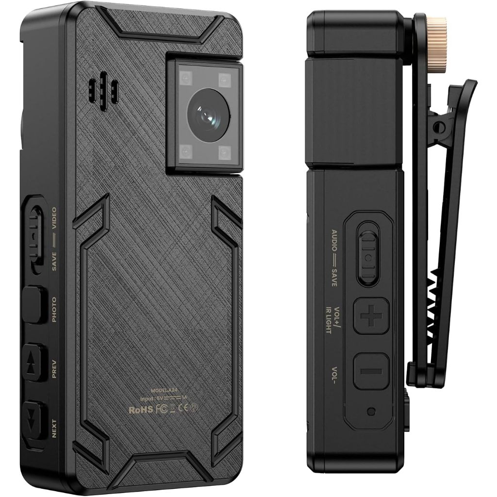 BOBLOV A24 กล้องจิ๋วติดตัว Body Camera กล้องติดตัว แบตเตอรี่ 2000mAh บันทึกต่อเนื่อง 8 ชั่วโมง เลนส์หมุนได้ 180 องศา 1296P วิดีโอ https://wayoza.com