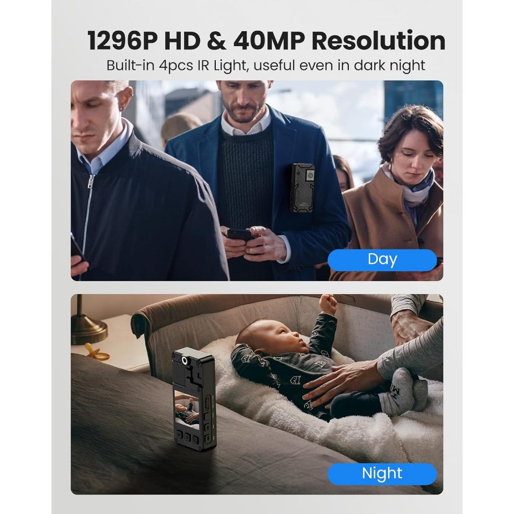 BOBLOV A24 กล้องจิ๋วติดตัว Body Camera กล้องติดตัว แบตเตอรี่ 2000mAh บันทึกต่อเนื่อง 8 ชั่วโมง เลนส์หมุนได้ 180 องศา 1296P วิดีโอ https://wayoza.com