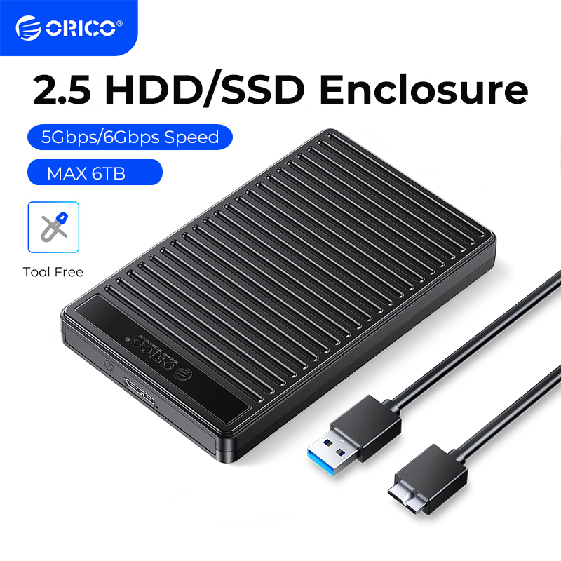 ORICO hdd Enclosure 2.5 SATA to USB 3.0 Type C External Hard Disk Case Tool 5Gbps 4TB SSD HDD Casing Auto Sleep PDD25