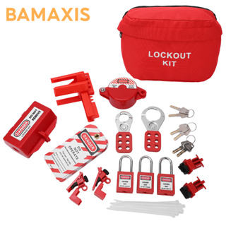 Bamaxis Electrical Lockout Tagout Kit Circuit Lock Outs Set Breaker Lockouts Device with Storage Bag