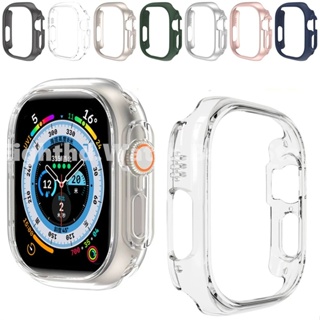 เคสนาฬิกาข้อมือ แบบแข็ง สําหรับ Apple Watch Ultra 2 Ultra Series 9 8 7 6 SE 5 4 3 2 1 ขนาด 49 มม. 41 มม. 45 มม. 44 มม. 42 มม. 40 มม. 38 มม.