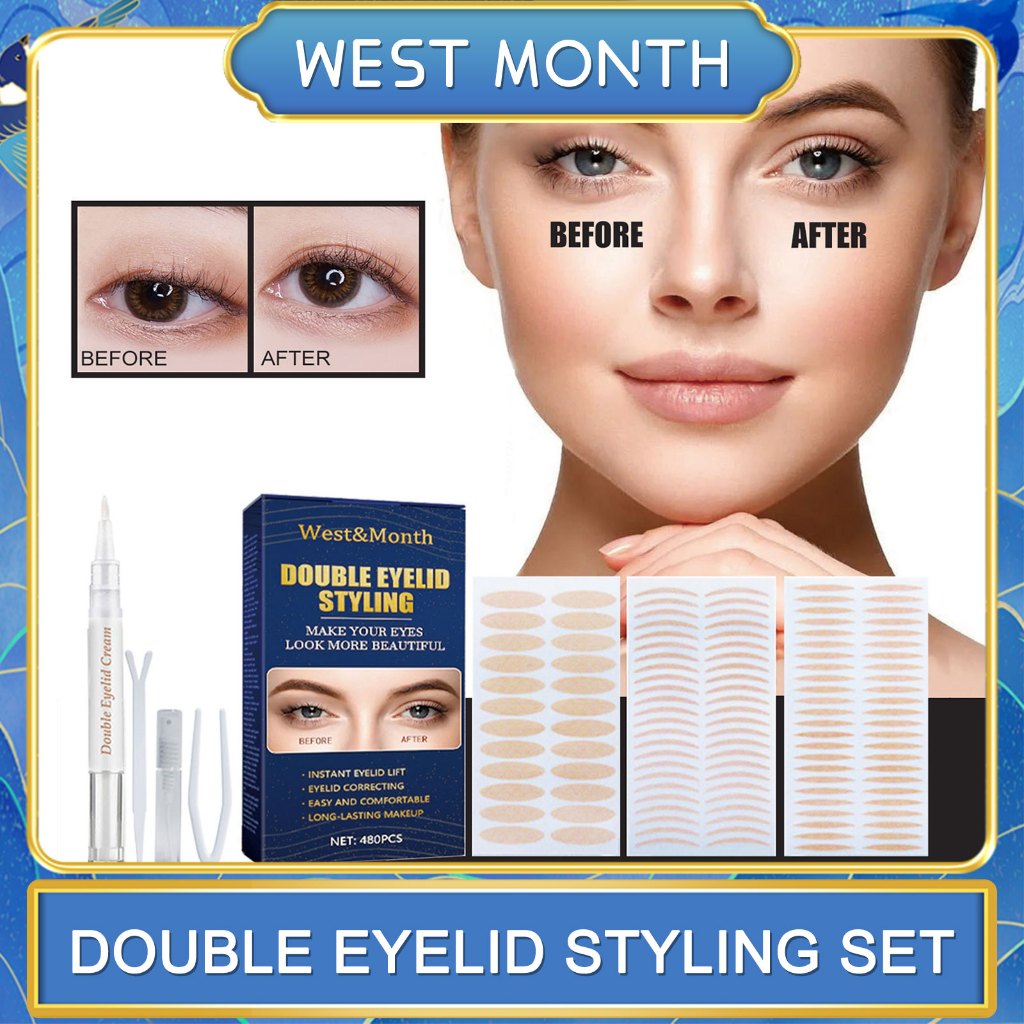 West&month เทปกาวติดตาสองชั้น มีกาวในตัว 480 ชิ้น | Shopee Thailand