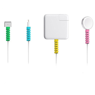 เกลียวถนอมสายชาร์จ สายโทรศัพท์ Usb สําหรับ for Iphone Android Type C 2 ชิ้น