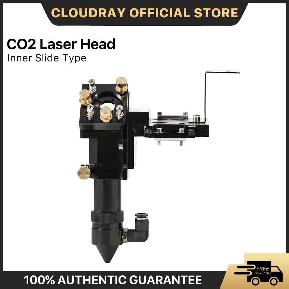 Cloudray Inner Slide Type CO2 Laser Head with Air Assist Nozzle for