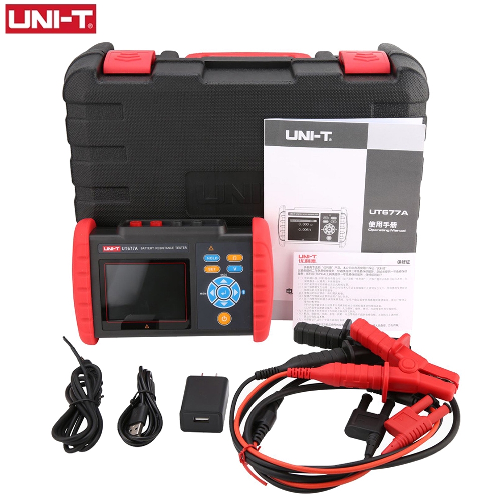 Uni-t UT677A เครื่องทดสอบความต้านทานแบตเตอรี่ลิเธียม ตะกั่วกรด ภายใน ...