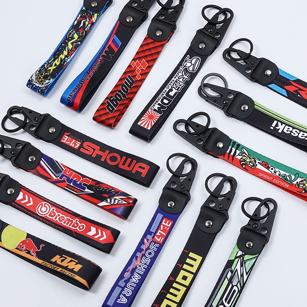 ใหม ่ การพิมพ ์ ดิจิตอลสองด ้ านวัฒนธรรมรถจักรยานยนต ์ Key Chain Rantai ...