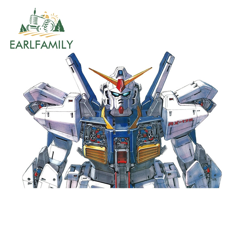 earlfamily-สติกเกอร์กราฟฟิก-gundam-13-ซม-สําหรับติดตกแต่งรถยนต์-ตู้เย็น-รถจักรยานยนต์