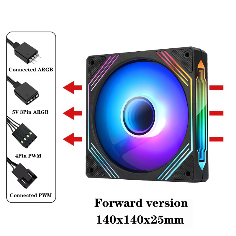 Jet5 PRO ARGB พัดลม CPU 140 มม. 120 มม. Lian Li Same Style 5V 3PIN เมน ...
