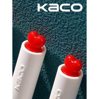 Kaco ปากกาเจล รูปหัวใจ หมุนได้ พร้อมกล่องของขวัญ สีดํา