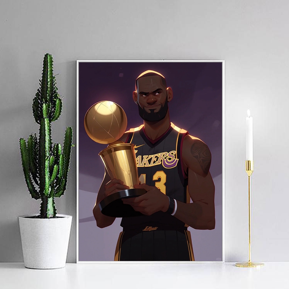 【ORFON】40×50cm /ระบายสีตามตัวเลข/เจมส์ / NBA / บาสเกตบอลดาว/ระบายสีตาม ...