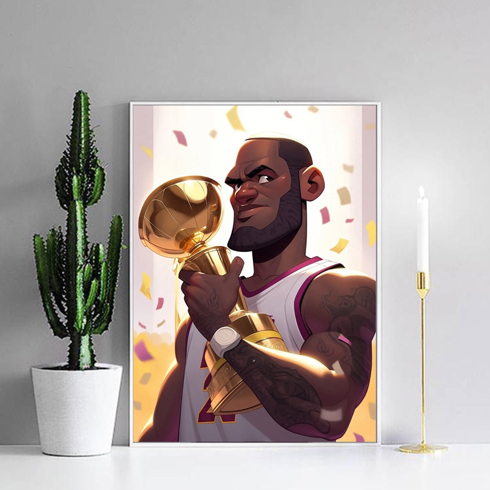 【ORFON】40×50cm /ระบายสีตามตัวเลข/เจมส์ / NBA / บาสเกตบอลดาว/ระบายสีตาม ...