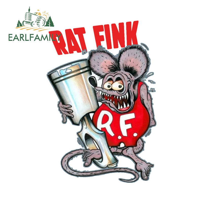 earlfamily-สติ๊กเกอร์กราฟฟิกกันน้ํากันแดดสําหรับติดตกแต่งประตูรถยนต์-rat-fink-13ซม-x-10-4ซม